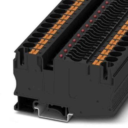 Phoenix Contact Modulární pojistková svorkovnice 1088500, řada: PT 10, 400V Černá 0.5mm², 16 mm² 1 Zásuvný Jištěný