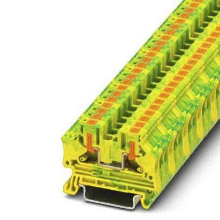 Phoenix Contact Zemnicí svorkovnice 1088730, řada: PTV Žlutá, Zelená 0.2mm², 6 mm² 1 Zásuvný IECEx, ATEX