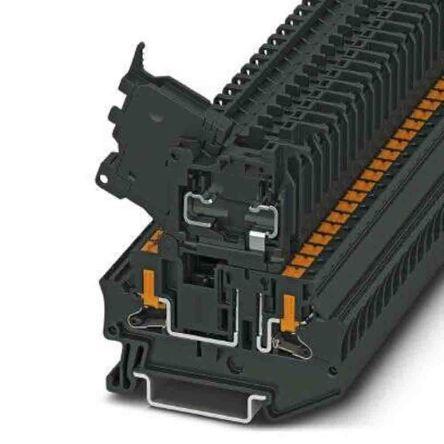Phoenix Contact Modulární pojistková svorkovnice 1088742, řada: PTV, 250V Černá 0.2mm², 6 mm² 1 Zásuvný Jištěný CSA
