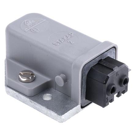 Hirschmann Průmyslový napájecí konektor, řada: ST, IP54, Panel barva Šedá, Černá, 16A 2P+PE, 250V