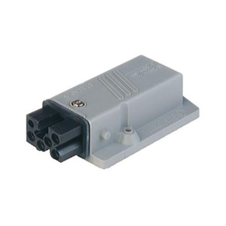 Hirschmann Napájecí konektor pro vysoké zatížení, řada: ST, IP54, Panel barva Šedá, 10A 5P+PE, 400V
