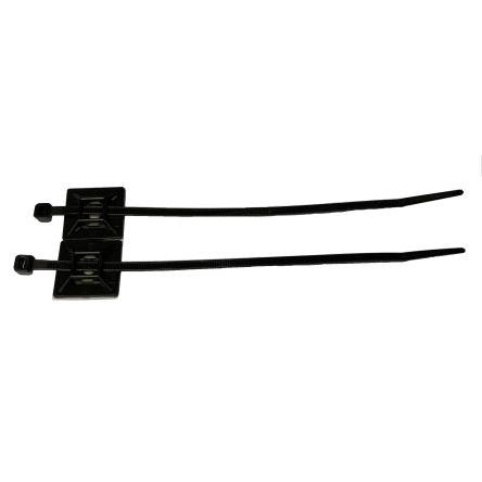 Stahovací páska Stahovací páska 200 mm 4.6mm Černá Nylon 66 RS PRO