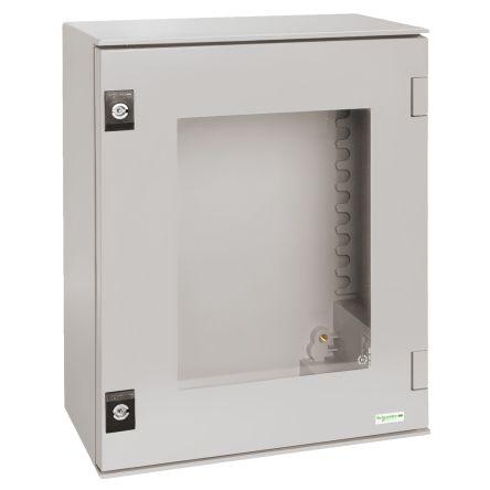 Schneider Electric Nástěnná krabice, řada: PanelSeT IP66 Polyester vyztužený skelnými vlákny Šedá 852 mm Průhledné dveře
