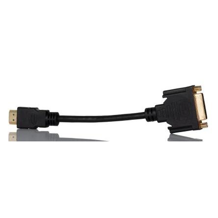 RS PRO Adaptér, orientace těla: Rovný, adaptér z typu: HDMI Vnější, DVI-D, adaptér z typu: Adaptér Vnitřní, Černá,