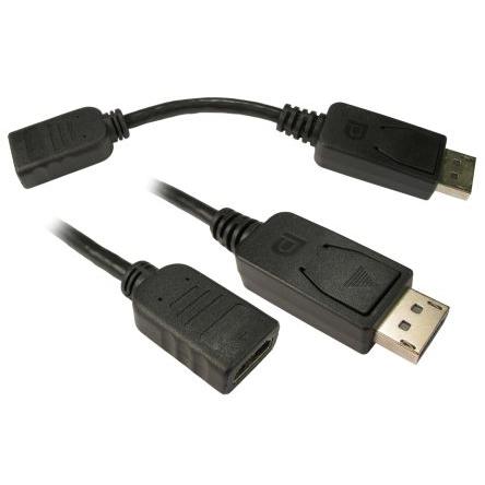 RS PRO Adaptér HDMI, adaptér z typu: Display Port Vnější, HDMI Vnitřní, Černá