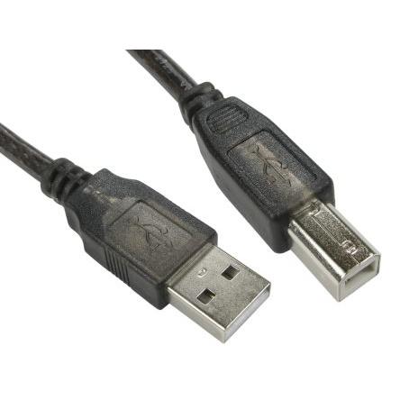 RS PRO Kabel USB do zásuvky IC Vnější, A: USB typu A, 10 m Vnější, Černá, B: USB B