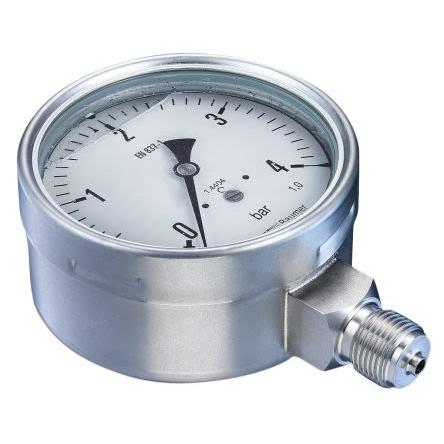 Tlakoměr MNPT MEX5-D31.B82 134 mm 1/2 in Nerezová ocel, 70 °C 24 bar -1 bar Bourdon