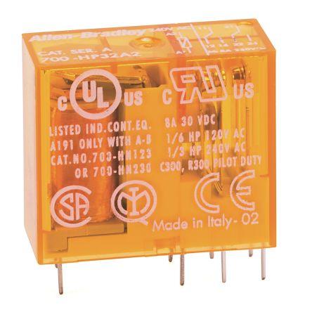 Allen Bradley Výkonové relé DPDT 8A 24V dc 700-HP