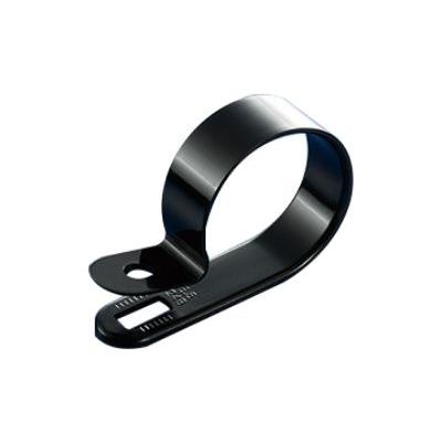RS PRO Spona tvaru P 12.7 mm (vnitřní prům.), Černá, Nylon 66