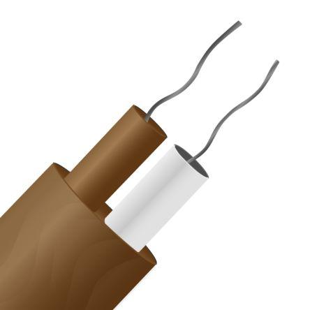 RS PRO Termočlánkový kabel/drát, řada: XQ Typ T 260 °C Polytetrafluorethylén 100 m Nestíněný, prameny vodičů: 1 x 0.315