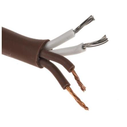 RS PRO Termočlánkový kabel/drát, řada: XQ Typ T 200 °C Silikonová pryž 10 m Nestíněný, prameny vodičů: 7 x 0.2 mm