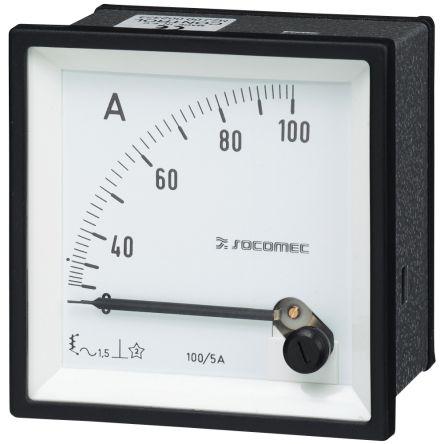 Analogový panelový ampérmetr 192A4410, řada: 192A 600 A, výška výřezu: 96 mm St., šířka výřezu: 96 mm Socomec