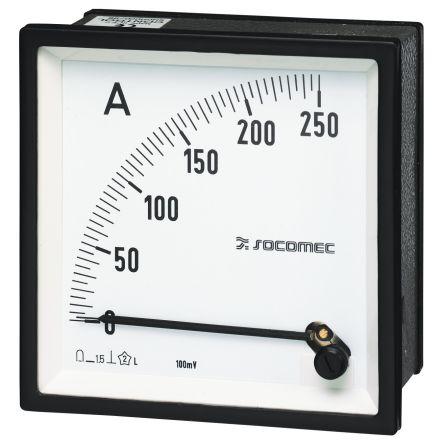 Analogový panelový ampérmetr 192E2234, řada: 192E 250 A, výška výřezu: 48 mm DC, šířka výřezu: 48 mm Socomec