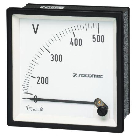 Analogový voltmetr, řada: 192 g St. 72 mm 72 mm Socomec