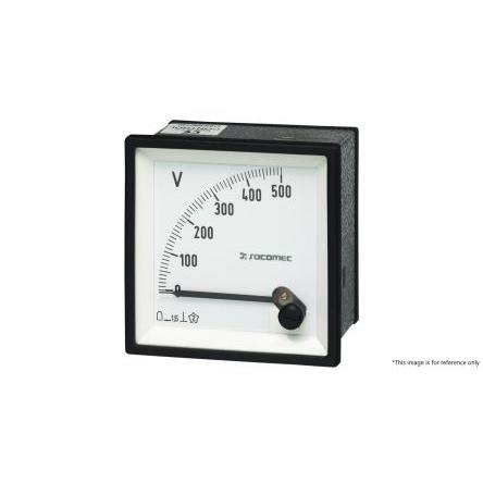 Analogový voltmetr, řada: 192 g DC 72 mm 72 mm Socomec