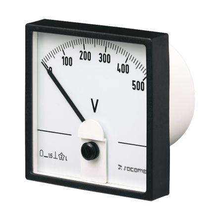 Analogový voltmetr, řada: 192 g DC 72 mm 72 mm Socomec