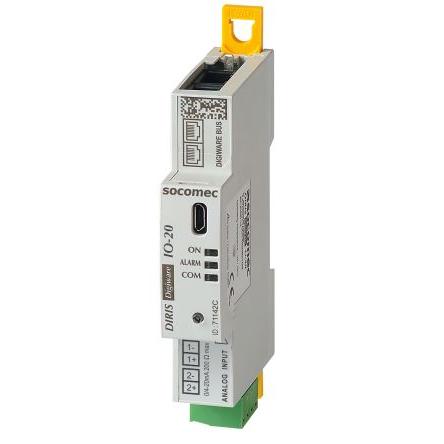 Elektroměr, řada: DIRIS Digiware Elektroměr výška číslice 85 mm, výška výřezu: 100 mm, šířka výřezu: 18 mm Socomec