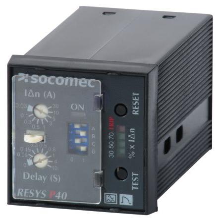 Socomec Monitorovací relé 1, řada: RESYS P40 Panel, 0.03A - 30A, 115V ac, 230 V ac, 125 V dc