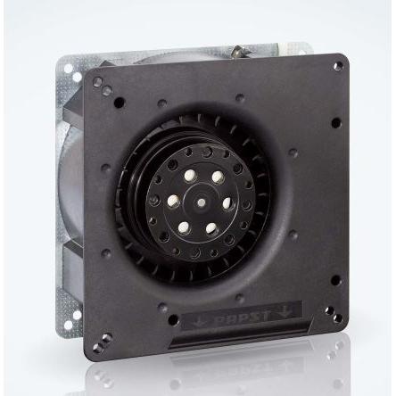 ebm-papst Odstředivý ventilátor, řada: RG 90 N Odstředivý, průtok vzduchu: 55 m³/h 24V dc DC 135 mm 135mm 38 mm