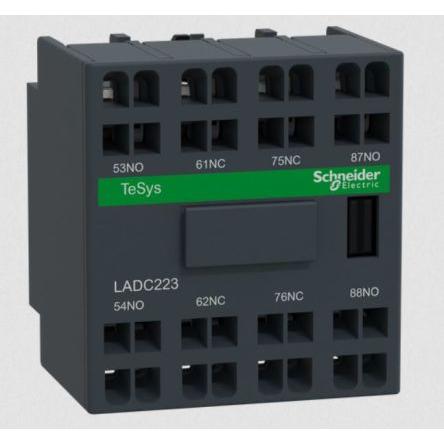 Schneider Electric Blok pomocných kontaktů 2 NC/2 NO 4 Přední montáž, rozsah: TeSyS D s Pružinová svorka 10 A 690V