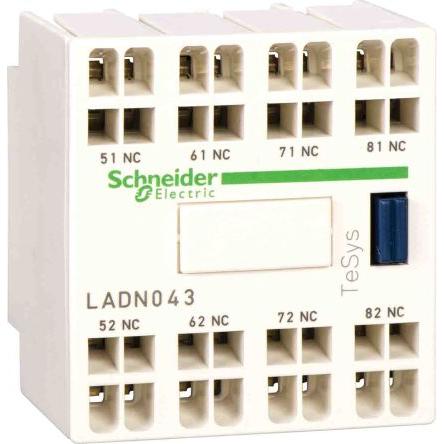 Schneider Electric Blok pomocných kontaktů 4 NC 4 Přední montáž, rozsah: TeSyS D s Pružinová svorka 10 A 690V