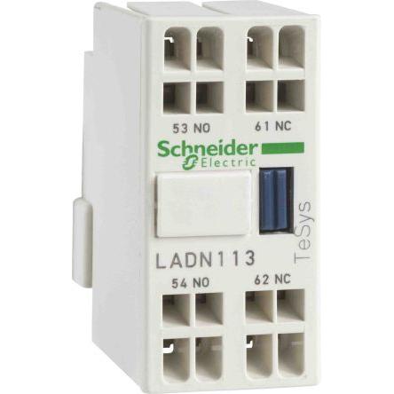 Schneider Electric Blok pomocných kontaktů 1 NO/1 NC 2 Přední montáž, rozsah: LADN s Pružinová svorka 10 A 690V