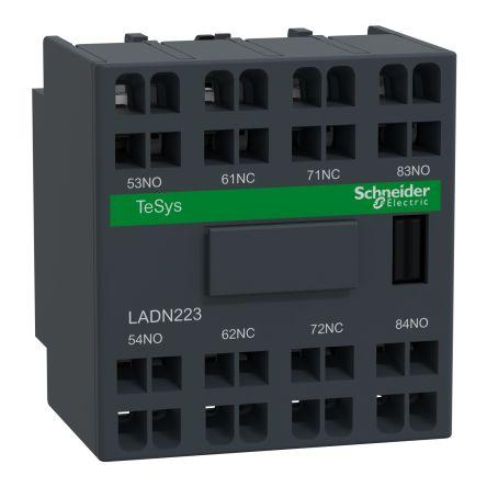Schneider Electric Blok pomocných kontaktů 2 NC/2 NO 4 Přední montáž, rozsah: TeSyS D s Pružinová svorka 10 A 690V ac