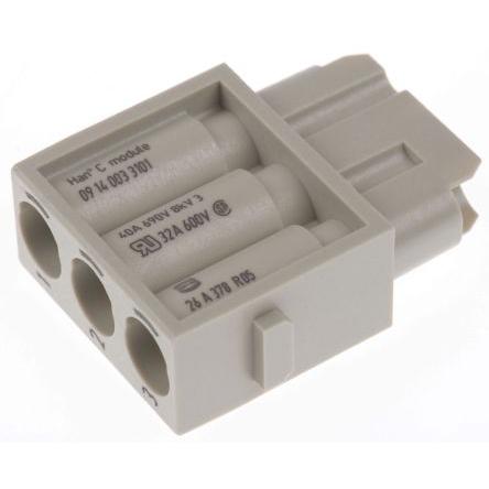 HARTING Modul napájecího konektoru pro vysoké zatížení 40A Vnitřní HAN Modular 3
