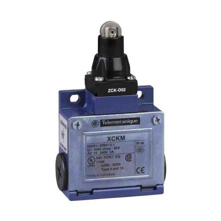 Telemecanique Sensors OsiSense XC Plunžr s válečkem Koncový spínač 1 NO/1 NC IP66 Slitina zinku Zamak 240V ac 3A