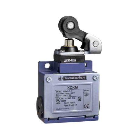 Telemecanique Sensors OsiSense XC Plunžr s válečkem Koncový spínač 1 NO/1 NC IP66 Slitina zinku 240V ac 3A