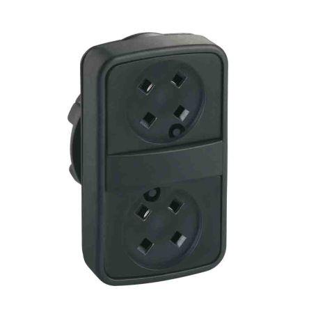 Schneider Electric Hlava tlačítka, řada: Harmony Černá Okamžité, průměr výřezu: 22 mm IP67, IP69K, IP66