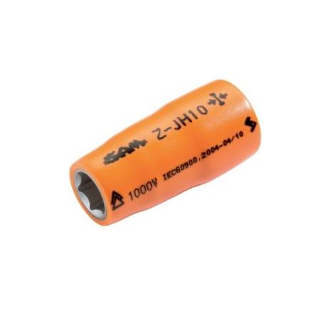 Zásuvka 3/8 in pohon 10 mm 6 bodů Čtvercový Splňuje normu VDE/1000V, celková délka: 41mm SAM