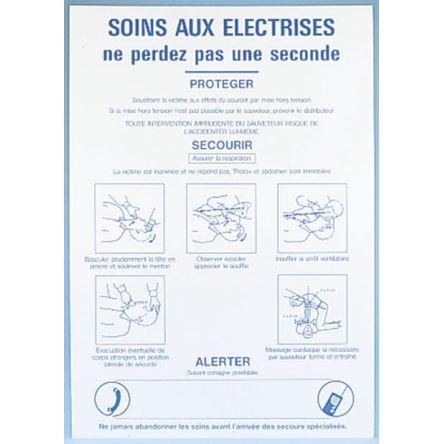 Bezpečnostní plakát Electrical Safety, Polypropylen Francouzština Brady, výška: 350 mm, šířka: 500mm