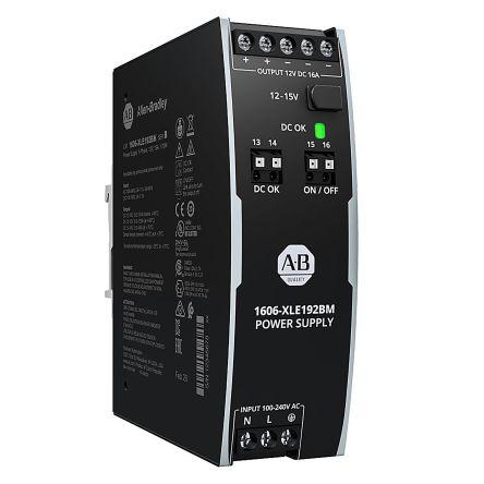 Allen Bradley Napájecí zdroj na lištu DIN 1606, počet výstupů: 5 Spínaný režim 240V ac 16 A St. 12V dc DC 192 W