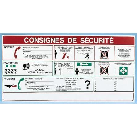 Bezpečnostní plakát Safety Instructions, Polypropylen Francouzština Brady, výška: 200 mm, šířka: 400mm