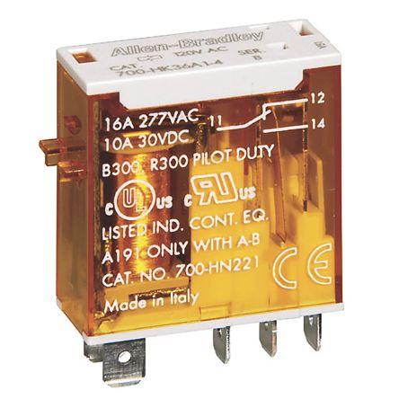 Allen Bradley Relé bez blokování SPDT 16A 24V dc 700-HK