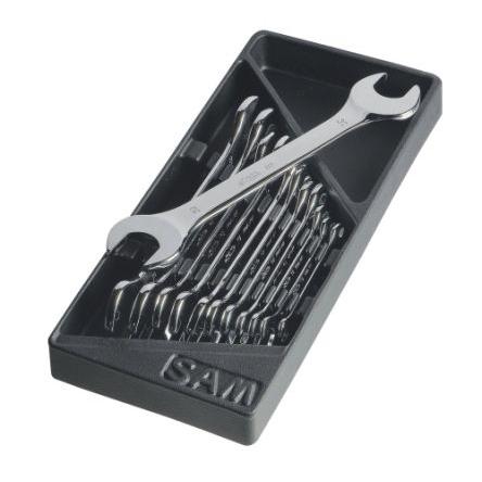 Klíč s otevřeným koncem, počet kusů: 12, 6 x 7 to 27 x 32 mm SAM