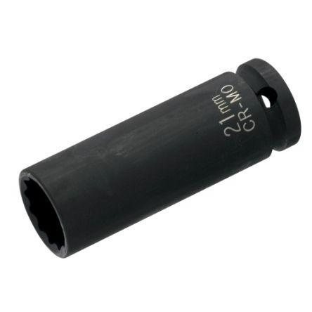 Nástrčkový klíč 1/2 in pohon 19 mm Hluboká nástrčná hlavice Čtvercový, celková délka: 85mm SAM