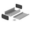 Bopla Univerzální skříň, řada: BOS-Ecoline IP40 Stíněné barva Stříbrná barva Černá Hliník 106 mm 52 mm 200 mm