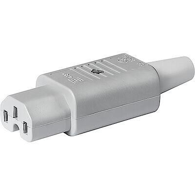 Schurter Konektor IEC C15, orientace těla: Rovný, Kabel velikost pojistky 87.5 x 62 mm Vnitřní, 250V 15A
