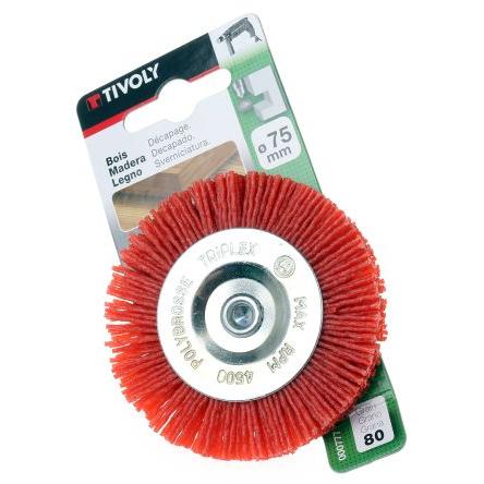 Brusný kartáč Tivoly Nylon Kroucený drát 75 mm