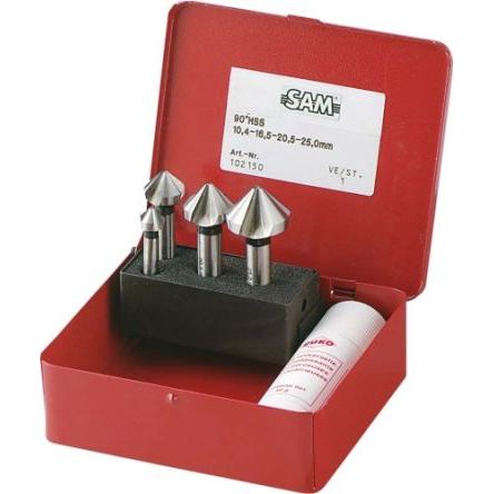 Sada bitů vrtáků, Rychlořezná ocel, počet kusů: 4 SAM Kov, max. velikost: 25 mm, min. velikost: 10.4 mm