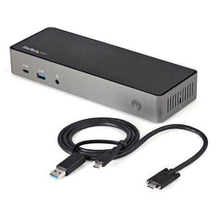 StarTech.com Dokovací stanice, 3840 x 2160 pixel, počet zobrazení: 3, počet portů USB: 6, video připojení: Display Port,