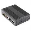Gigabitový switch, model: IES1G52UP12V 6portový StarTech.com Neřízený Napájení přes síť Ethernet