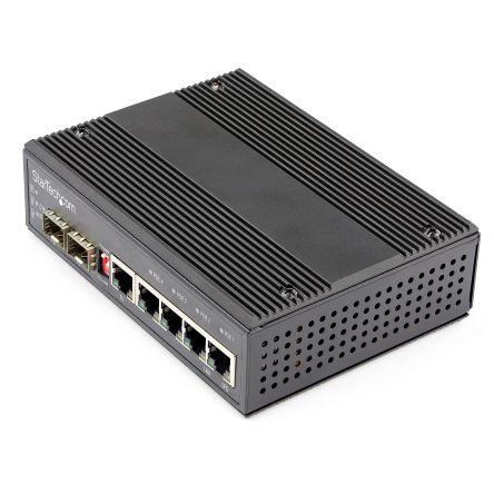 Gigabitový switch, model: IES1G52UP12V 6portový StarTech.com Neřízený Napájení přes síť Ethernet