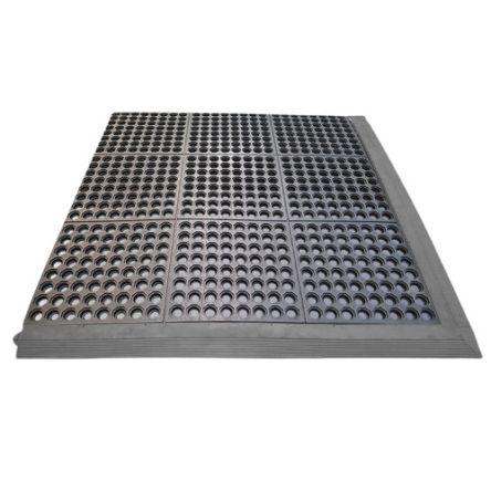 RS PRO Protiúnavová rohož, Žlutá Pryž Otvory Mokré, délka: 914 mm, šířka: 75mm Samostatně x 15 mm
