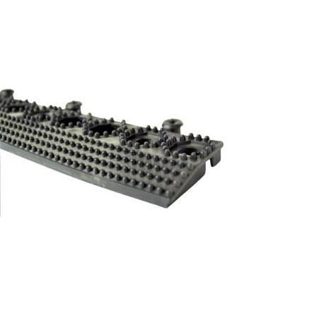 RS PRO, Dlaždice, Otvory, Černá, Polyvinylchlorid, délka: 500 mm Vzájemné blokování, Protiskluzová dlaždice, šířka: 60mm