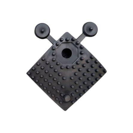 RS PRO, Dlaždice, Otvory, Černá, Polyvinylchlorid, délka: 60 mm Vzájemné blokování, Protiskluzová dlaždice, šířka: 60mm