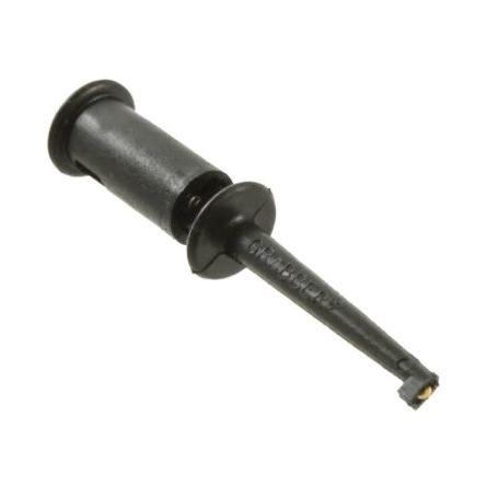 Pomona Háčková svorka, 2 mm, velikost zásuvky: 9.1 mm, Černá 3A, 60V dc, délka: 43.43 mm, Nylon plněný sklem, materiál