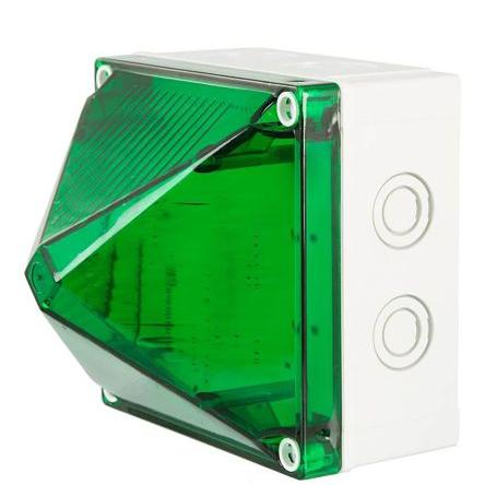 Moflash Maják, řada: LED700 Stálé, Blikající barva Zelená 230V LED Povrch 600mA CE Certified IP67, IP66